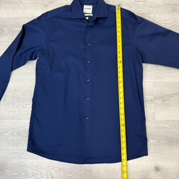 Ben Sherman Slim Fit Navy Blue Casual Button Down Shirt Neck 16 Size L - Picture 5 of 15